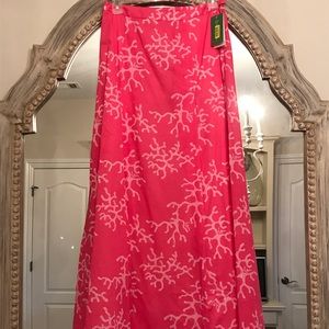 Long Pink Lily Skirt